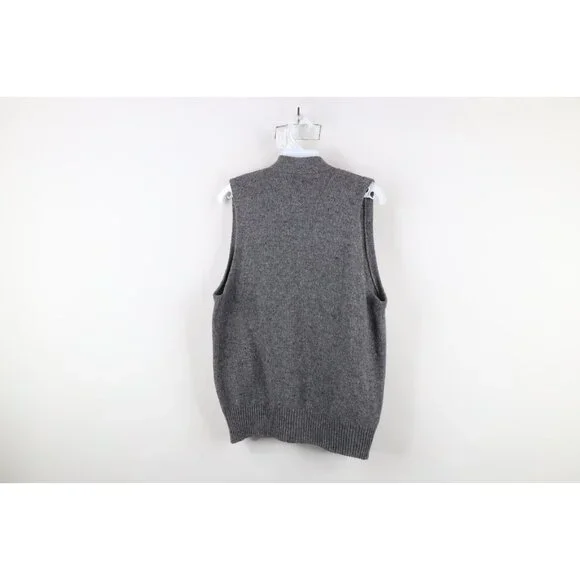 Vintage 50s 60s Rockabilly Mens Large Atomic Fleck Wool Knit Sweater Vest USA